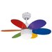 Lustra cu ventilator 1 bec, 3 viteze Rainbow